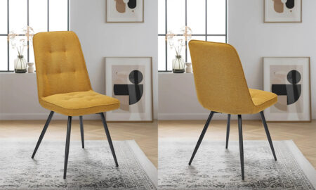 Lot de 2 chaises tissu